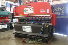 100 Ton, Amada #RG-100, CNC press brake, 10' overall, 100" between housing, 3.93"stroke, 15.74"throat