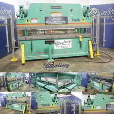 100 Ton, Accurpress #710010, press brake, 10' overall, 100" between housing, 8" throat, 14" open, 10 HP