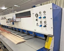 Fisher+Ruckle #FZL-34-Delta, Crossfeed Veneer Splicer, 19.7" - 133.8" strip L, 1.97"-23.6" strip width