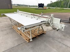 Scheer #FM-5-3100, Veneer Panel Saw, 122" cutting L, 1.5" depth, 0.75" - 42" max. back fence capacity, 5 HP