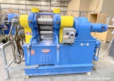 6" x 13" Farrel, 4-Roll Laboratory Calender Mill, Inverted "L", Adjustable top/bottom rolls, fixed center