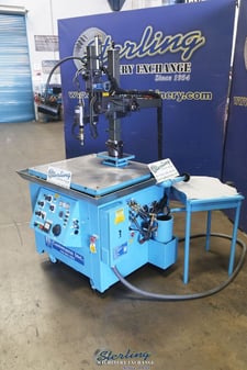 Cammann Inc #C-96, tap disintegrator, 15 KVA, 3-jaw chuck, 25.5" x 47" table, 42" arm length, 27" horizontal