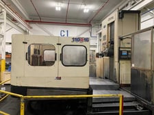 4.3" Toshiba #BA BTD-110R16, Horizontal Table Type Boring Mill, 65" width x 55" Long table, 19.7" spindle