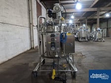 132 gallon DCI Reactor, 316L Stainless Steel, 45/150#, 400 L, 38" diameter x 22" straight side, dish top &