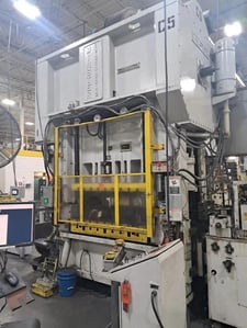 250 Ton, Minster Hevistamper #E2-250-60-42, straight side double crank, 6" stroke, 25" Shut Height, 6" adj.