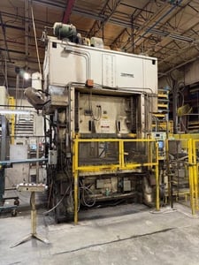 300 Ton, Minster #E2-300-72-54, straight side double crank press, 8" stroke, 27.5" Shut Height, 8" adj., 50