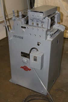 12" x .05" Littell #312-7PDL, straightener, 7-roll straightener, entry pinch rolls, 10-60 FPM variable speed
