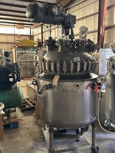 100 Gallon Dedietrich #FTJ-100, Glass Lined Reactor/Crystallizer, 150/FV psi @ 500&deg;F MAWP, 115 psi @ 500&deg;F