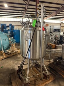 50 Gallon Letsch Corporation, Stainless Steel Pressure Vessel, 50/FV psi @300&deg;F, 100 psi @ 300&deg;F jacket