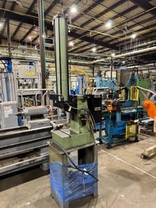 9 Ton, Tox Pressotechnik #MC0900, air press, 90 psi, 8" travel, 1989