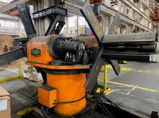 7500 lb. Tishken #HR-16-D, 60" outside dimensions, 15-20" ID, dual mandrel, hydraulic expand, w/ coil car