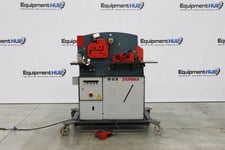 4.72" x 4.72" x .31" Durma #IW-45-M, hydraulic ironworker, 45 ton, 6.3" throat, 4 stations, 2007