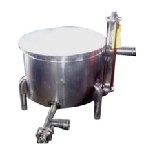 65 Gallon, Stainless Steel Single Shell Balance/Surge Tank, measuring glass manometer, 41" diameter