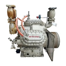 313 HP Mycom #N6WBHE, Bare 6-Cylinder Reciprocating Compressor, Belt Driven, 470 psi