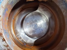 6" Ensine, cold feed silicone extruder, 8:1 L/D, power feed roll, straight delivery head