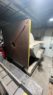 50000 lb. Koike Aronson #GE500VF, gear elevating welding positioner, 84" square table, very nice