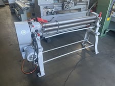 16 gauge x 4.2' Milton #416, Powered Slip Roll, 50" L, 3" roll diameter, 3/4 HP, 3ph, 220/440 V.