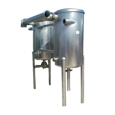Stainless Steel Vacuumizer Tanks, 75 gallons each, 24" diameter x 40" height
