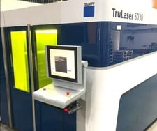Trumpf #TruLaser-5030, 8000 watt laser, 5' x 10', with chiller, dust collector, 2017