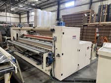 American Custom Machinery, 2-drum slitter rewinder with perforator, 128" wide, 70" unwind diameter