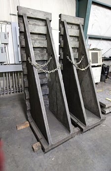 24" width x 84" H 34" L. SET OF TWO ANGLE PLATES