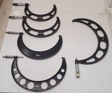 Starrett No 436 Outside Micrometer - Set of 5 - Various Sizes