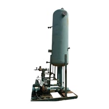 1025 gallon Frick #VRP-42, Vertical Ammonia Recirculator, 42" diameter x 143" L tank, 250 psi @ 250&deg;F, 5 HP