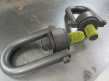 Actek swivel hoist ring with 2-1/2"- 8" thread, 50000 lb. capacity, 21" OAL, new