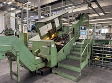 Ingramatic #RP72-L, flat die thread roller, 2-rolls, with Deca elevator & Gambazzi discharge conveyor, 2012