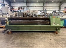 3/8" x 10' Roundo #PS-255, 3-Roll Pyramid Plate Roll, Control pendant, hydraulic drop arm, 10 HP, 10"/13.39"