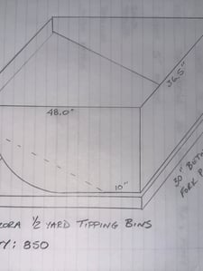 Aurora 1/2 yard Dump Hopper