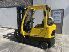 5000 lb. Hyster #S50FT, Lg Gas Forklift, 83"-189" mast, 3 stage, cushion tires, sideshift