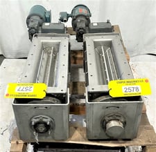 5" x 22" Wyssmont #RAL-095, rotary airlock feeder, Stainless adjustable tip