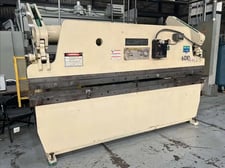 Accurpress #302-LB, press brake, manual back gauge, 1987