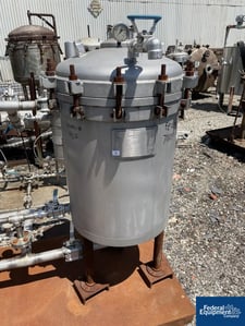 Sparkler #18-S-23, Filter, 304 Stainless Steel, 19.32 sq.ft., 2.328 cu.ft. cake, 125psi @350°F, 1986, AS IS