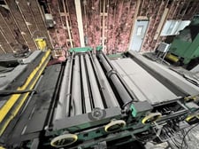 72" x .07 Iowa, slear line, 20000 lb., Egan motorized uncoiler, 5" diameter rolls, (7) roll flattener