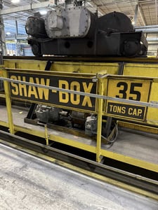 30 Ton, Shaw-Box, overhead crane, 60' Span, 40' lift