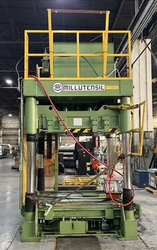 110 Ton, Millutensil #MIL-162, die tryout & spotting press, 39.4" stroke 24 HP, Siemens PLC, 1995