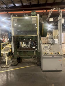 100 Ton, Minster Piece Maker #P2-100-48, straight side double crank, 4" stroke, 17" Shut Height, 4" adj.