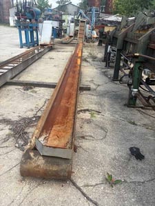 12" x 372" Jorgensen, chip conveyor, 65" dump height, 2016