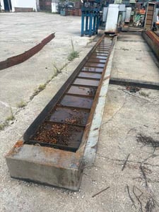 16" x 372" Jorgensen, chip conveyor, 54" dump height