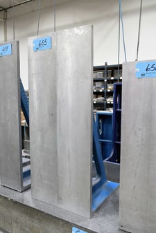 10-1/4" x 48" x 21-1/2" Aluminum angle plates, pair