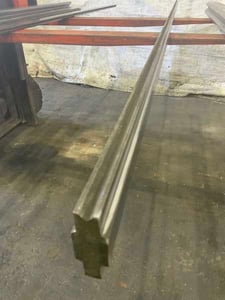120-1/2" L, Female press brake die, 1" die width, 1-3/4" die height, 1/2" tang