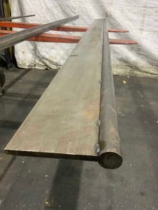 126" L, Male radius press brake die, 7-1/2" die height, 1-1/2" radius diameter, 1/2" tang