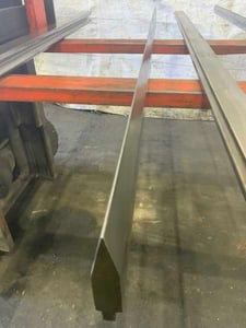 75-1/2" L, Accute male press brake die, 1" die width, 3-3/4" die height, 1/2" tang