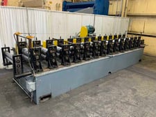 14 Stand, Dahlstrom rollformer, 2-1/2" shaft diameter, 30" roll space, 18" horizontal centers, 30 HP