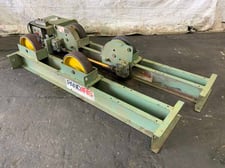 15 Ton, Pandjiris #PR-30, tank turning roll set, 30000 lb., rubber wheels, pendant Control, 1 HP
