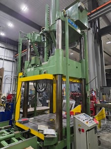 100 Ton, Reis #TUS-160S-100, hydraulic spotting press, 90.55"DL, 63.78"btwn columns