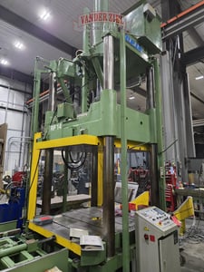 100 Ton, Reis #TUS-160S-100, hydraulic spotting press, 90.55" DL, 63.78" btwn columns