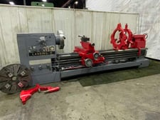 40" x 120" Lansing #R, gap bed engine lathe, 25" swing over cross slide, 3 & 4-jaw chuck, taper attachment
